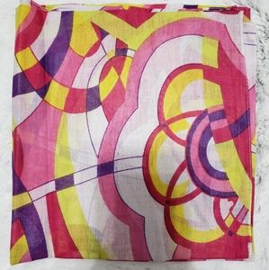 Pink Geometric Shapes Scarf